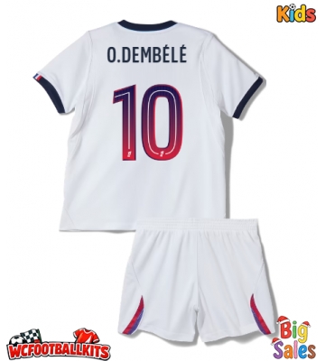 Paris Saint-Germain Ousmane Dembele #10 Replica Away Stadium Kit for Kids 2026-27 Short Sleeve (+ pants)